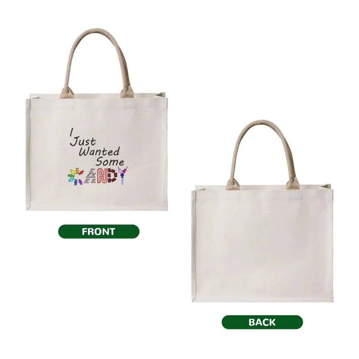 Sid City Social Club - I Just Wanted Some Candy Tote Bag Women's handbag hand bags great bag Big bag
