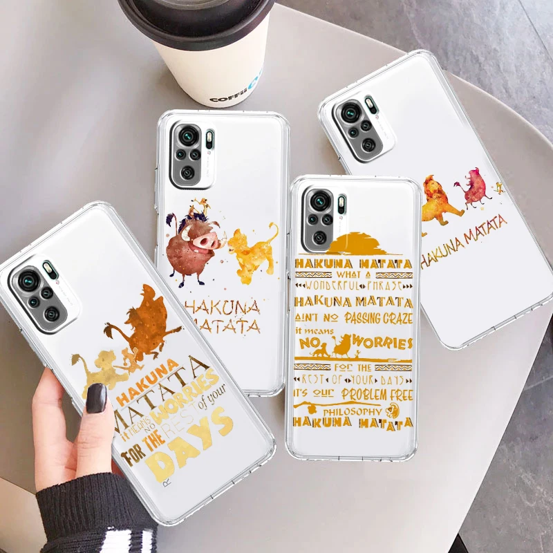 The Lion King Cool For Xiaomi Redmi Note 12 11 11T 10 9 8 7 6 5 4 Pro 5G 4G Силиконовый ТПУ прозрачный мягкий чехол для телефона Coque Capa