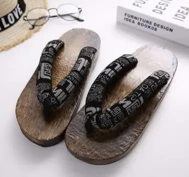 

Geta Anime Anime Cosplay Costumes Japanese Geta Sandals Summer Sandals Men Flat Wooden Shoes Clogs Slippers Flip-flops