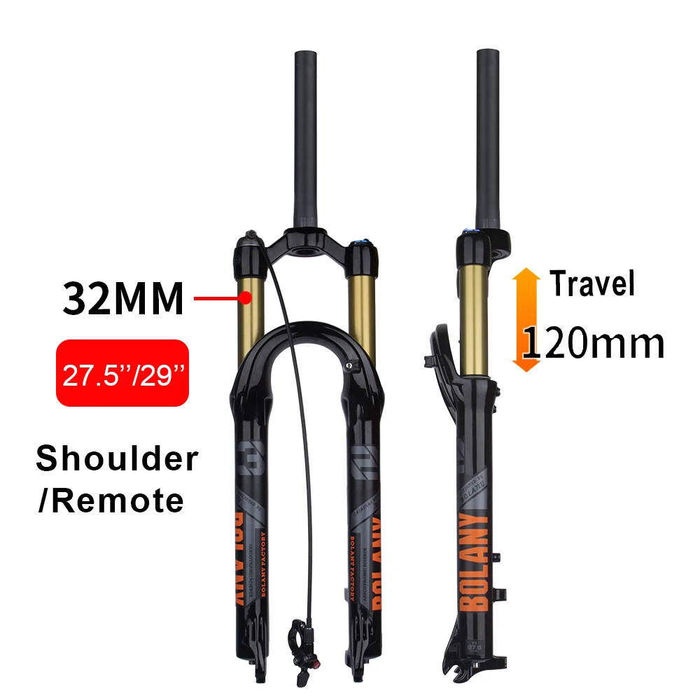 

Bolany Air Fork MTB Bicycle 27.5/29 Inch Straight Tube Mountain Bike Air Supension 120mm Travel Magnesium Alloy Quick Release