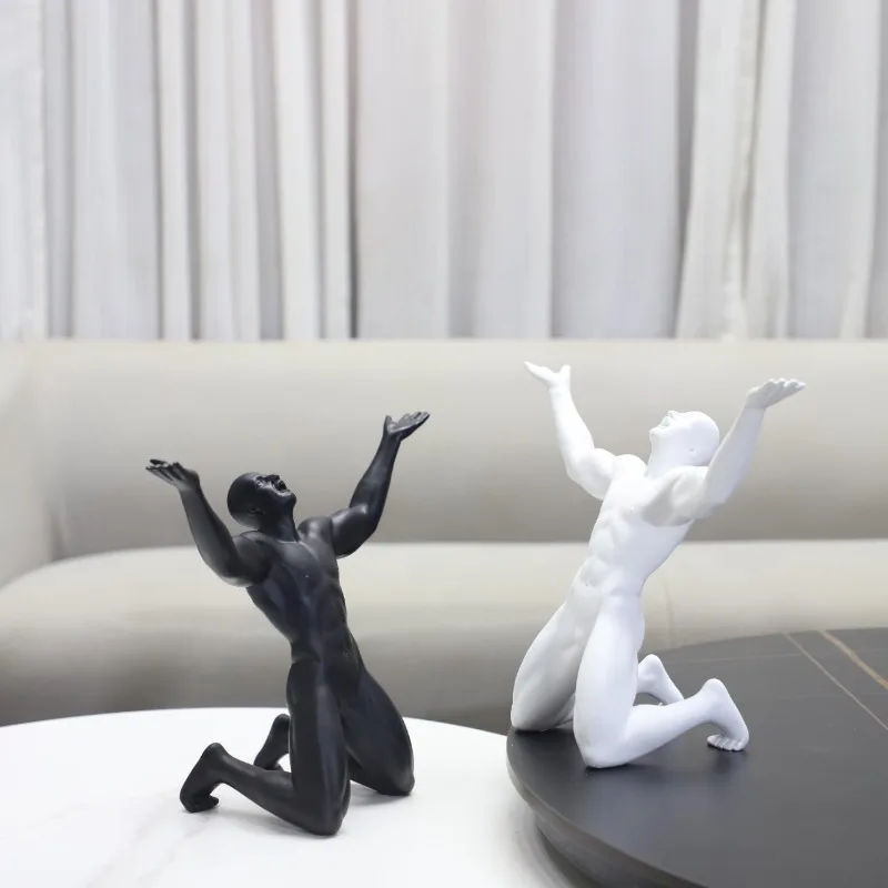Black and White Portrait Decorations, Home Decor Crafts, Blessings and Prayers, Character Art Sculpture Decorations
