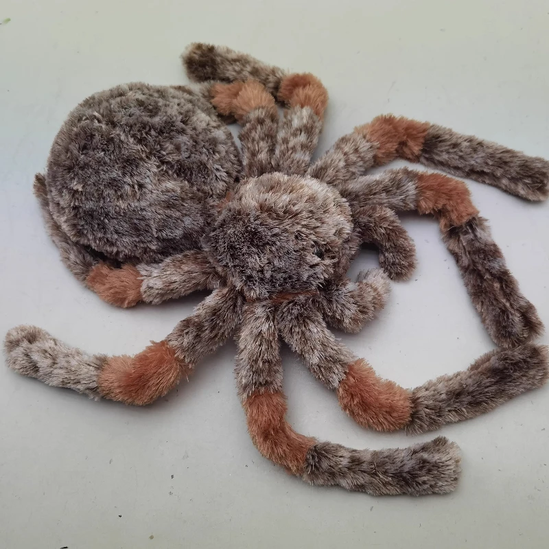 

New Gray Tarantula Plush Toy Lifelike Stuffed Animal Prank Toy For Kids Adults Halloween Decor Overstock