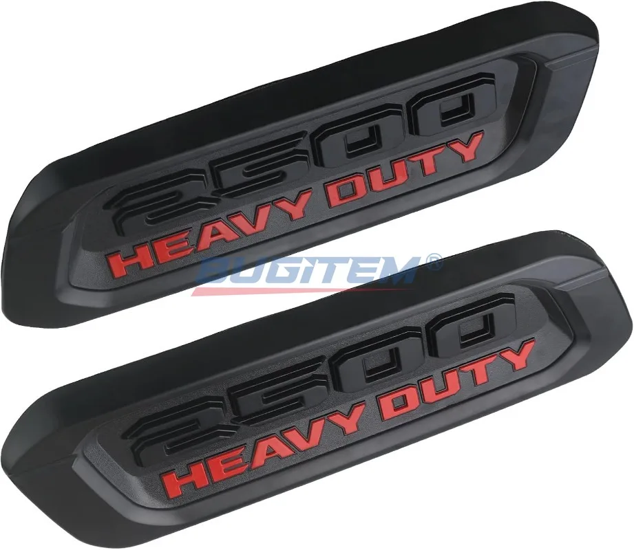 68362211AB 68362212AB Hood Emblem And Badge For 2019-2024 Ram DT 2500 Heavy Duty Black & Red Left&Right Side Nameplate Bezel