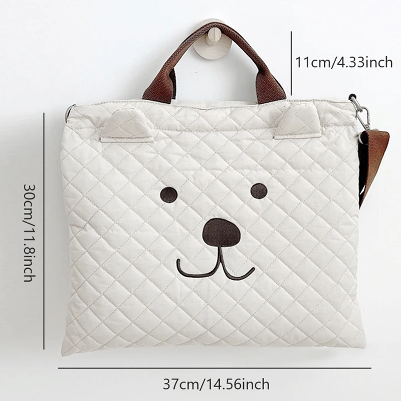 Diaper Bags Large Capacity Cartoon Bear Cotton Portable Travel Maternity Mommy Bag Women Handbag