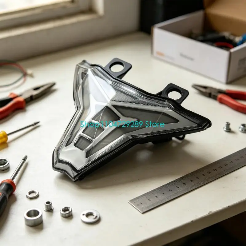 D8KE Motorcycle Rear Light Assembly Measuring Textured Lens Tail Lamp for Z1000