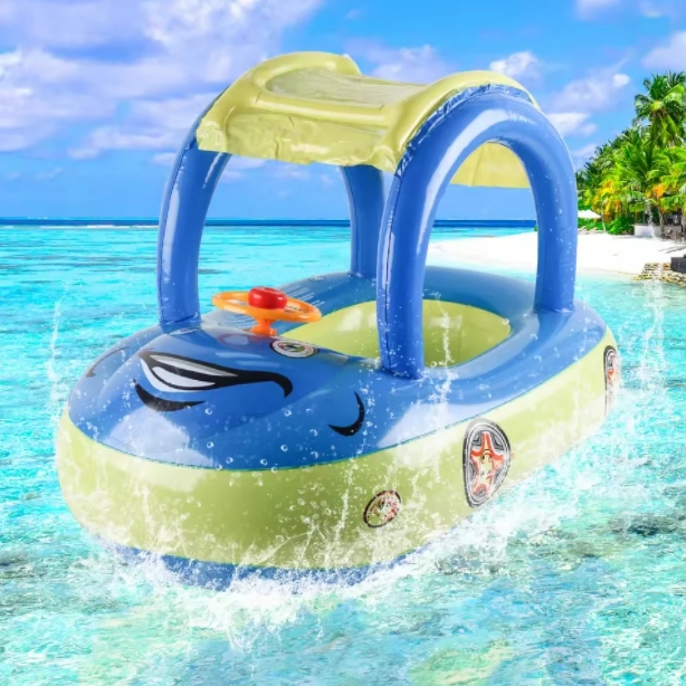 Flotador Bebé Divertido para Piscina y Playa - close-up view
