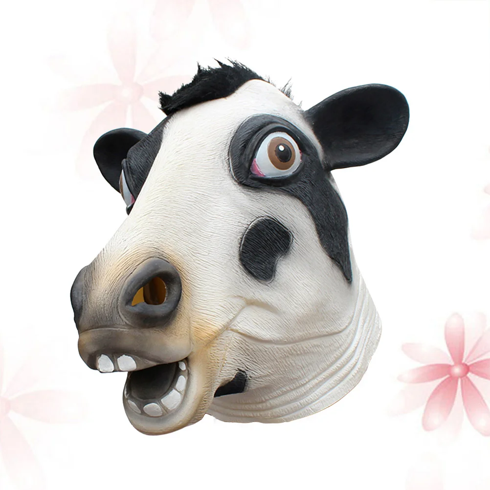 

Cow Mask Animal Face Costume Halloween Decor Costumes Party Carnival Emulsion Make up