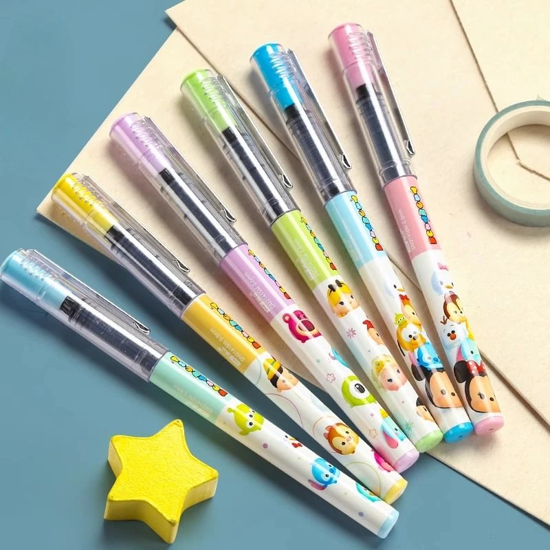 Disney cartoon balpen schattige Mickey Mouse Minnie Mouse Hello Kitty 6-pack gelpen sneldrogende carbon balpen cadeau