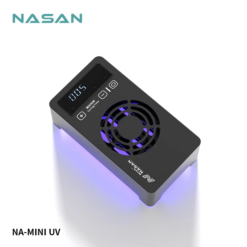 NASAN MINI UV Curing Box 22Leds Purple Light Source Curing Light Shadowless Glue OCA Curved Screen Curing Lamp Phone Repair Tool