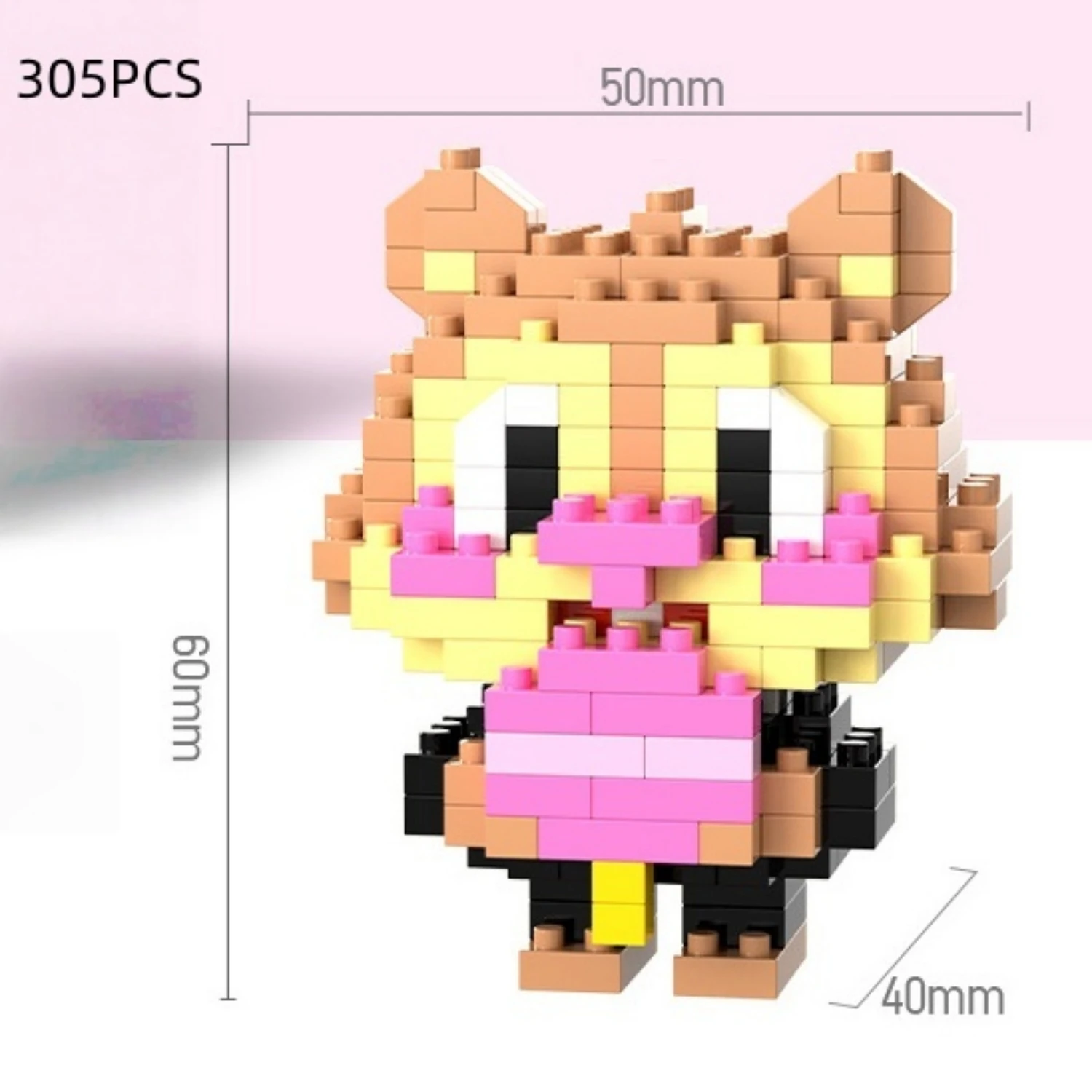 6 cm hoge deeltjesbouwstenen assemblage speelgoed mini desktop ornamenten kamerdecoratie Halloween Kerstmis anime cartoon kawaii