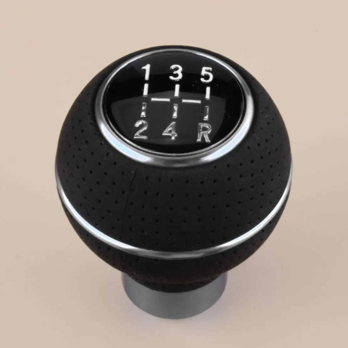 

Car Universal Silver 5 Speed Manual Gear Shift Knob Shifter Lever Stick Round Head