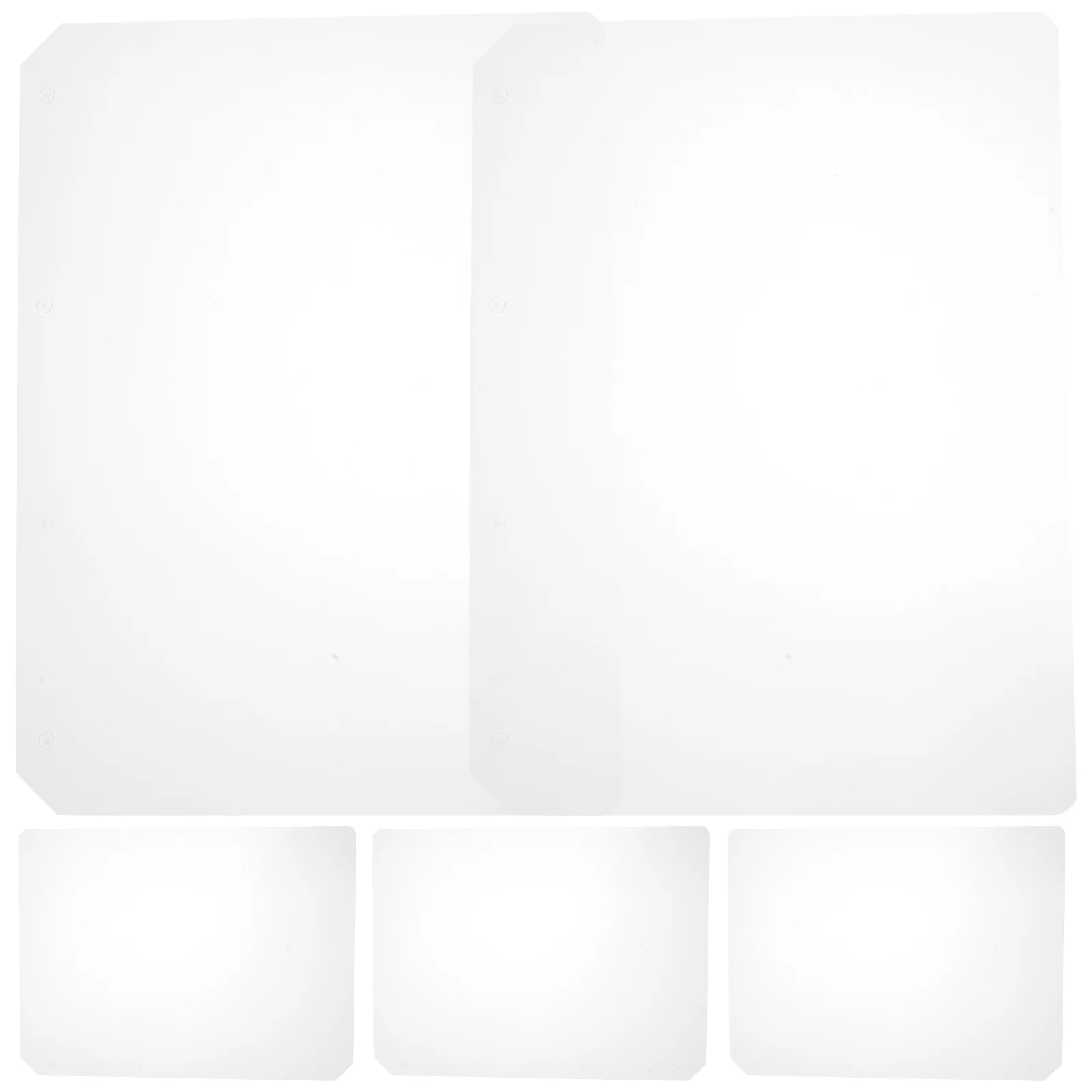 5pcs A4 Divider Transparent Pp Binder Dividers Hard Tabs For Notebooks Reports Journals Index Separators Detachable Notebook