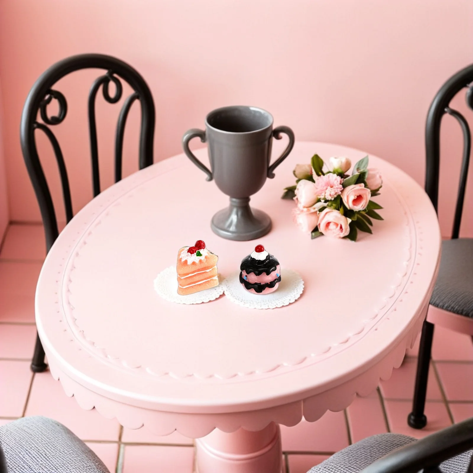 60 stuks miniatuur poppenhuis desserts realistische mini cake voedsel fantasiespel keuken koken gemengde hars gebak decoratie