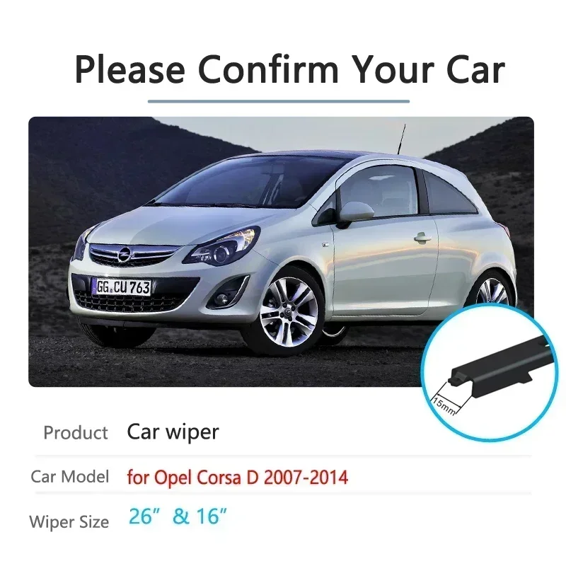 For Vauxhall Opel Corsa D 2006 2007 2008 2009 2010 2011 2012 2013 2014 Front Windscreen Wipers Car Accessories Car Wiper Blades