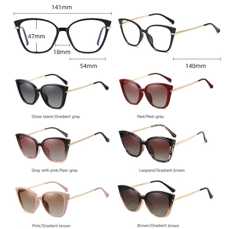 Anti Blue Light Glasses Frames Polarized Magnetic Clip Women Multifunctional Fashion Reading Myopia Optical Eyeglasses