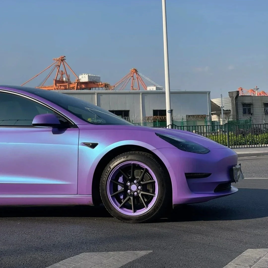 وصول جديد الترا ماتي Jacaranda السيارات التفاف الفينيل فيلم تغيير لون PPF بواسطة مادة الحيوانات الأليفة المضادة للخدش الهواء الإصدار غطاء الجسم