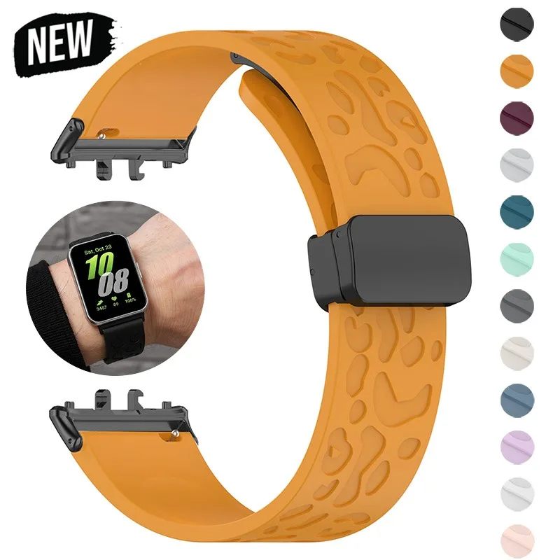 Magnetisches Silikonarmband für Samsung Galaxy Watch Fit3 Sport-Faltschnallenarmband für Samsung Galaxy Watch Fit3 Uhrenzubehör