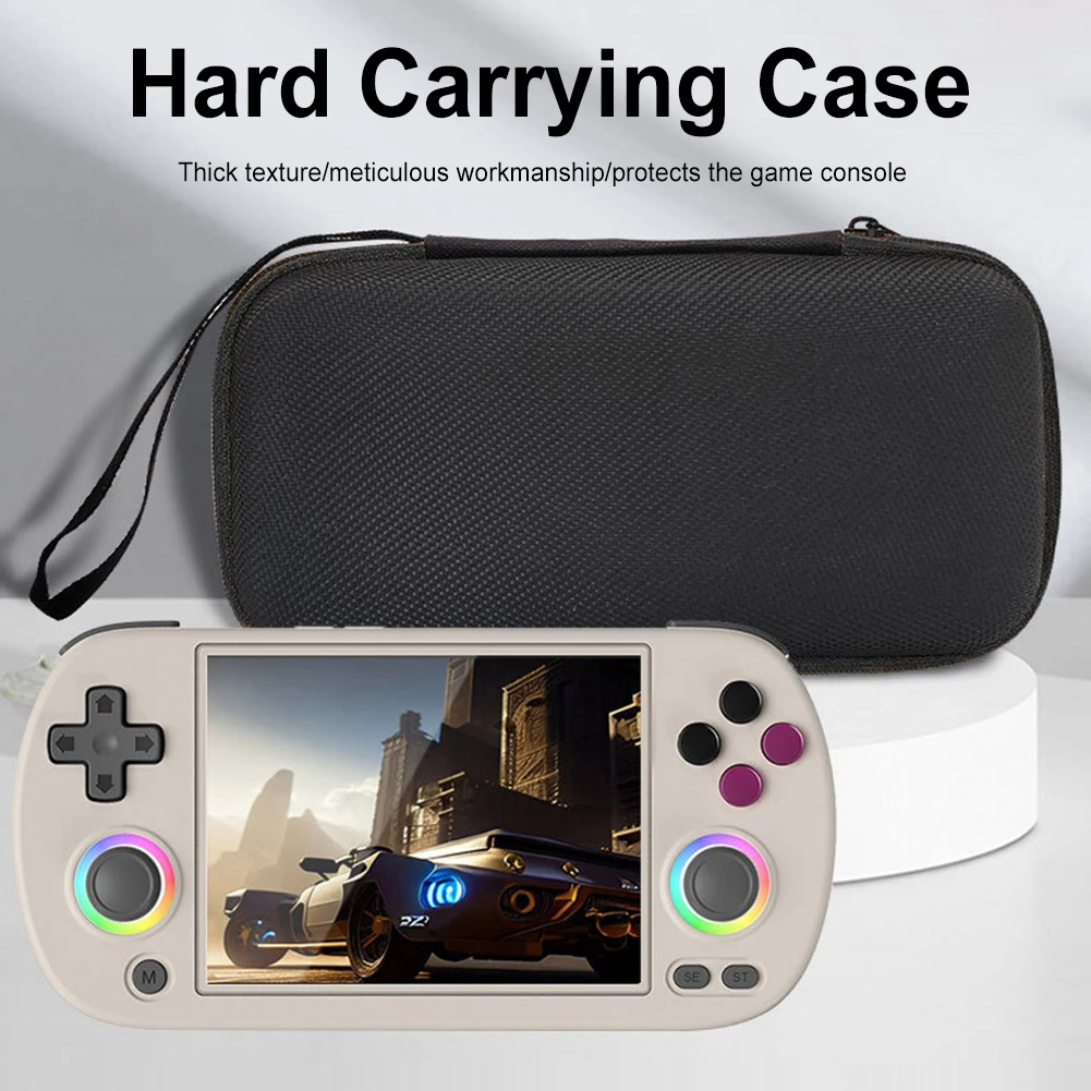 EVA Hard Carrying Case with Hand Strap for ANBERNIC RG40XX H/RG405M Console Shockproof Travel Protective Case HD Tempered Film