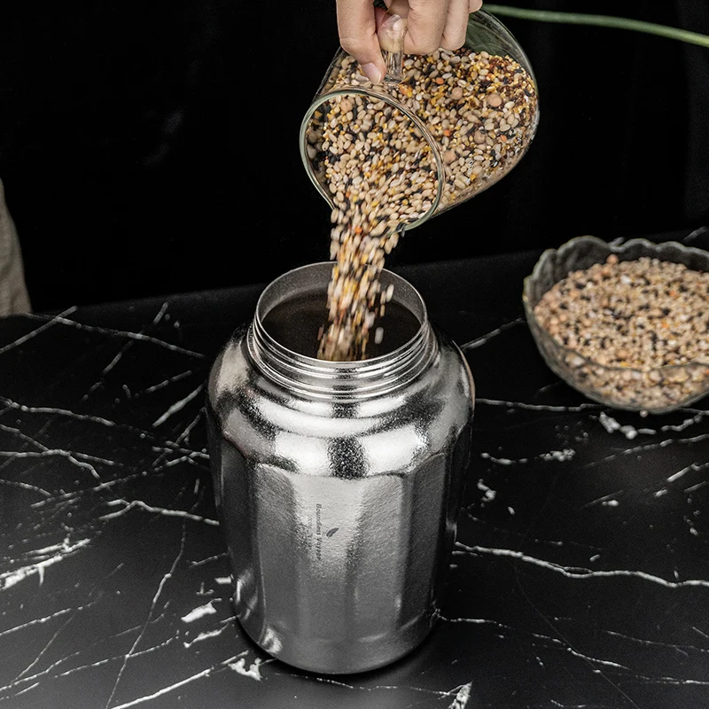 Boundless Voyage 3L Titan-Vorratsbehälter, langlebige Lebensmittelaufbewahrungsdose für Getreide, Nüsse, Kaffeebohnen, Tee, Müsli Ti3212A – Detail 8