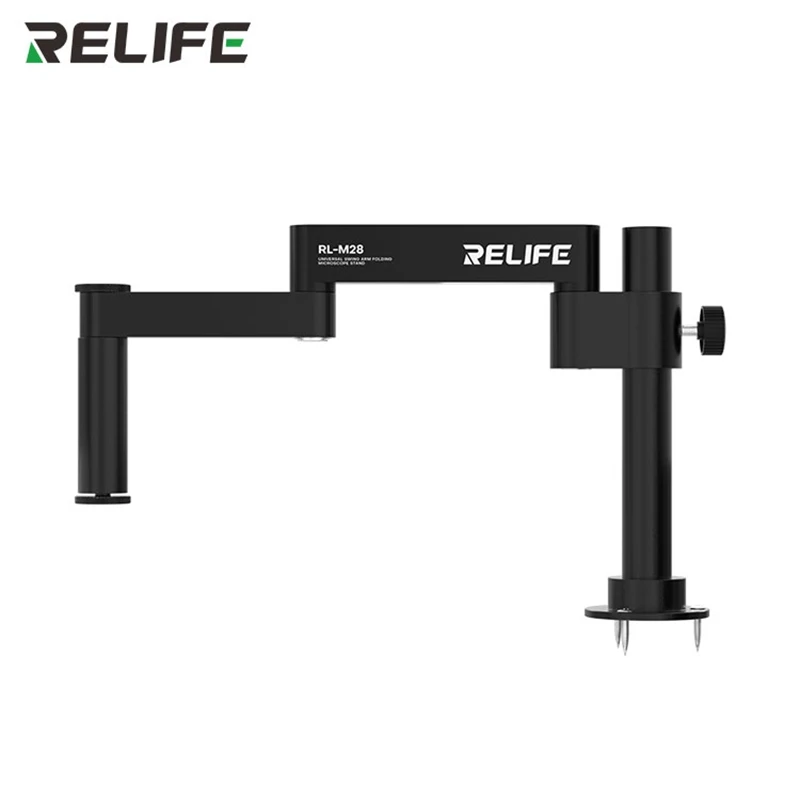 Imagem -06 - Relife-microscópio Universal Swing Arm Bracket Rl-m28 Dobrável Telescópico 360 ° Suporte de Ajuste de Altura