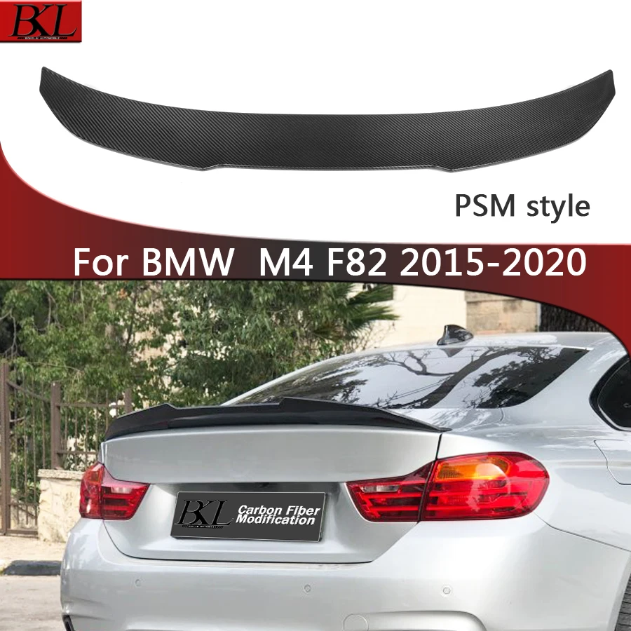

For BMW M4 series 2015-2020 F82 Dry carbon fiber PSM style rear wing modification rear spoiler fixed wing upgrade modification