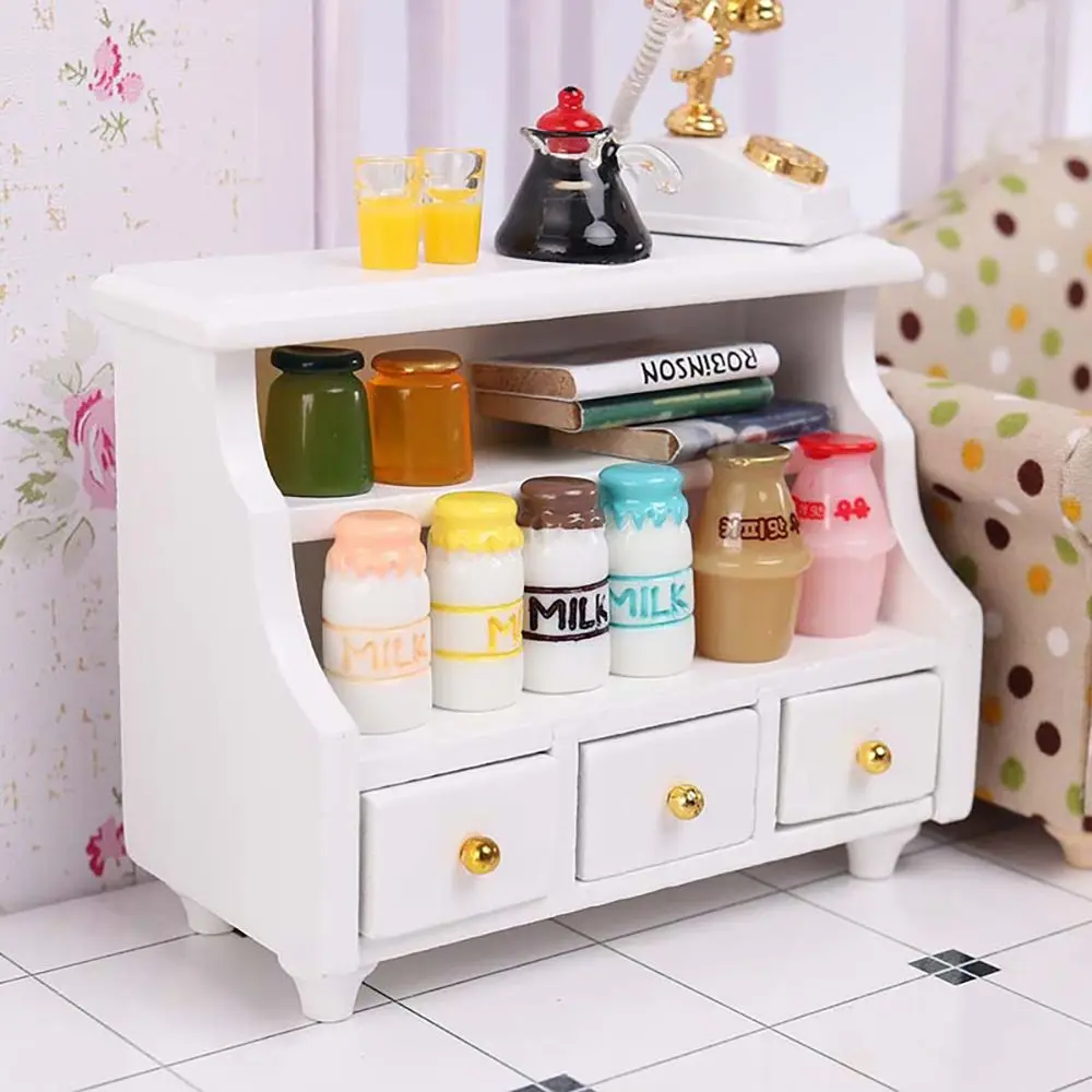 Kinderspiel zeug Blumen regal Fotografie Requisiten Puppenhaus Möbel Holz hocker Miniatur Tee table Puppen Zubehör