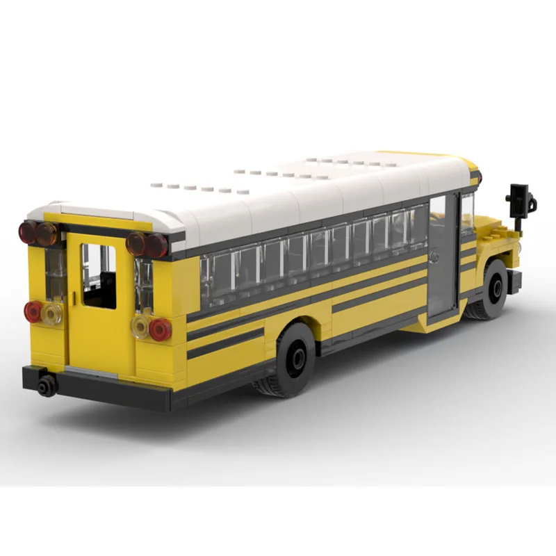 

MOC-134749 New Urban Transport School Bus Building Block Model, 357Pieces, Boys' and Children's Birthday Building Block Toy Gift