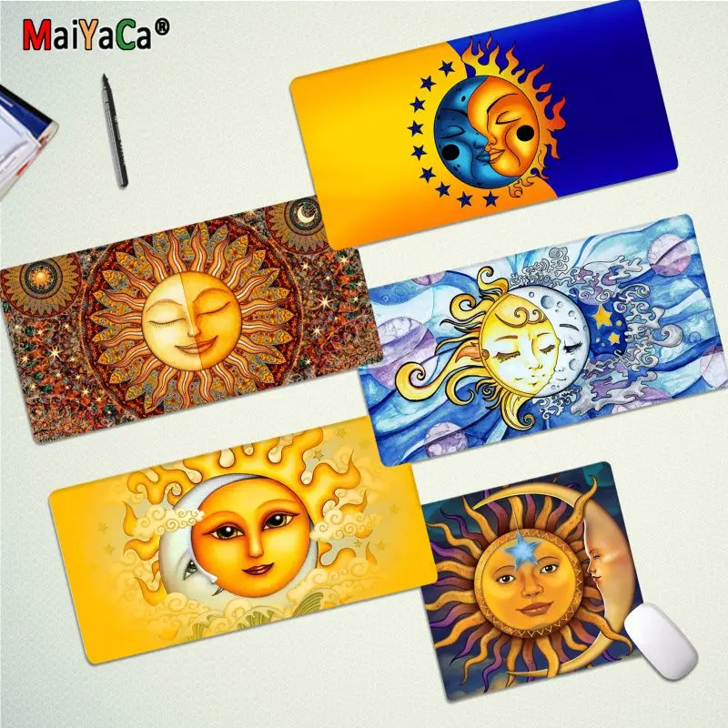 Sun And Moon Mousepad New Rubber Mouse Durable Desktop Mousepad Size For Game Keyboard Pad For Gamer