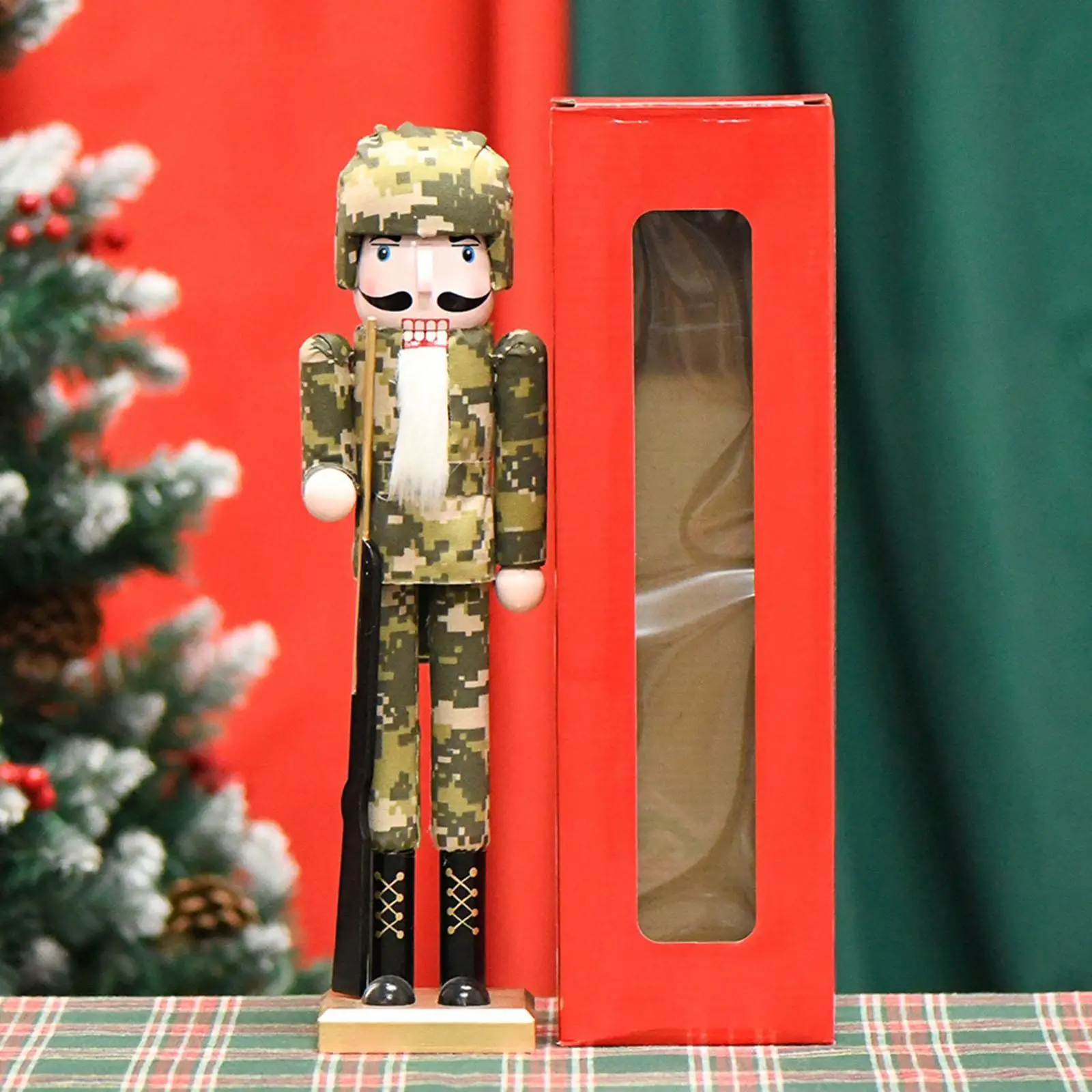 木製のくるみ割り人形、クリスマスのくるみ割り人形の彫刻、卓上 - Nutcracker Figurine のレビューと価格