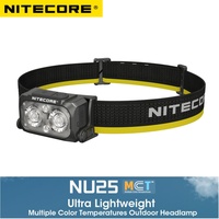 Nitecore NU25 MCT Multiple Color Temperature Light Headlamp 400 Lumens Diffusing Stuff Sack and Eco Sensa USB-C Charging