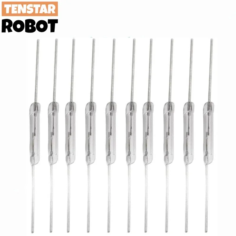 100-10PCS N/O Reed Switch 2*14mm Magnetic Switch Normally Open Magnetic Induction Switch DIY Electronic N/O Switch For Arduino