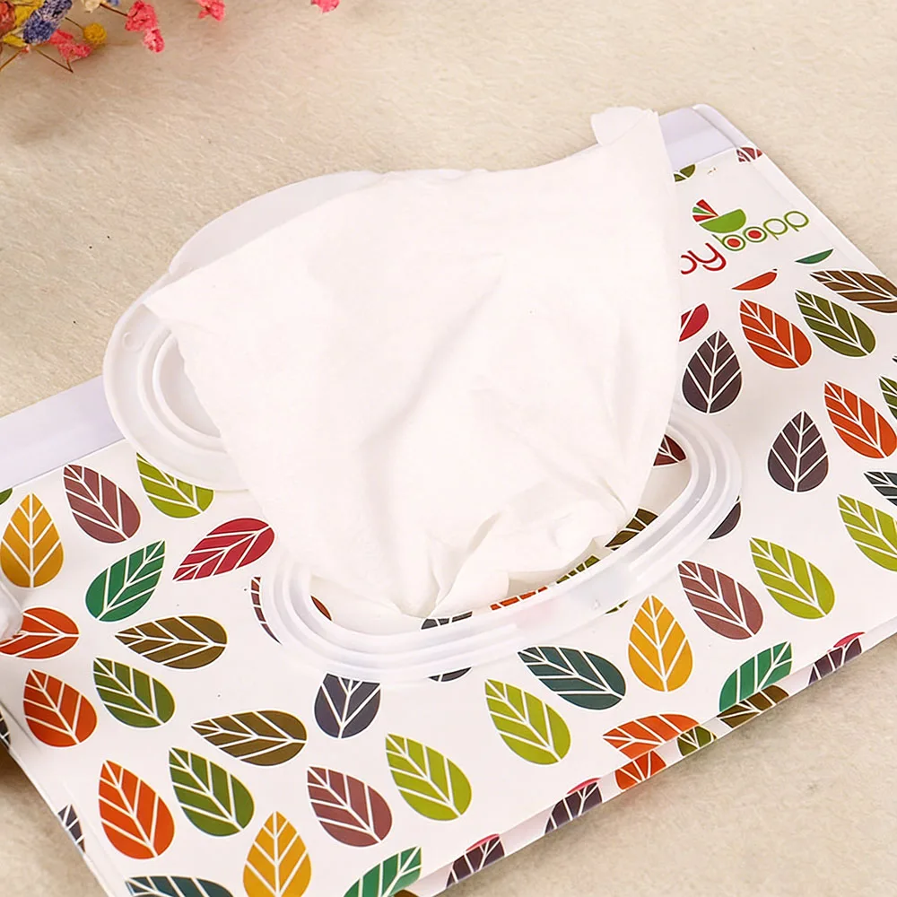 2pack Portable Tissue Bags Set Wet Wipe Holder Container, Reusable and Refillable Personal Travel Wet Wipes Dispenser Cases view 5