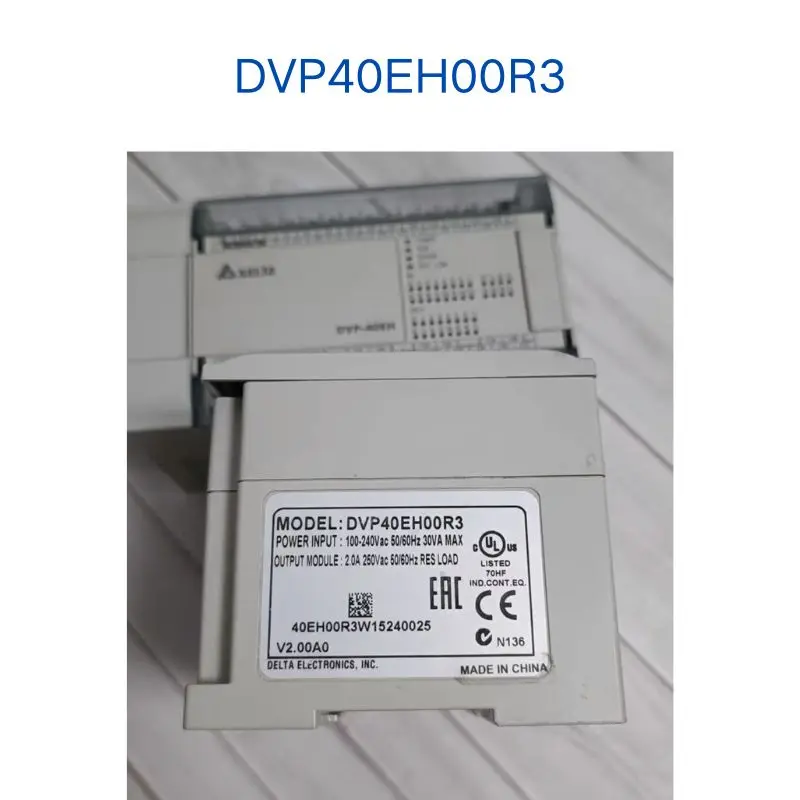 Used DVP40EH00R3 PLC tested OK, function intact