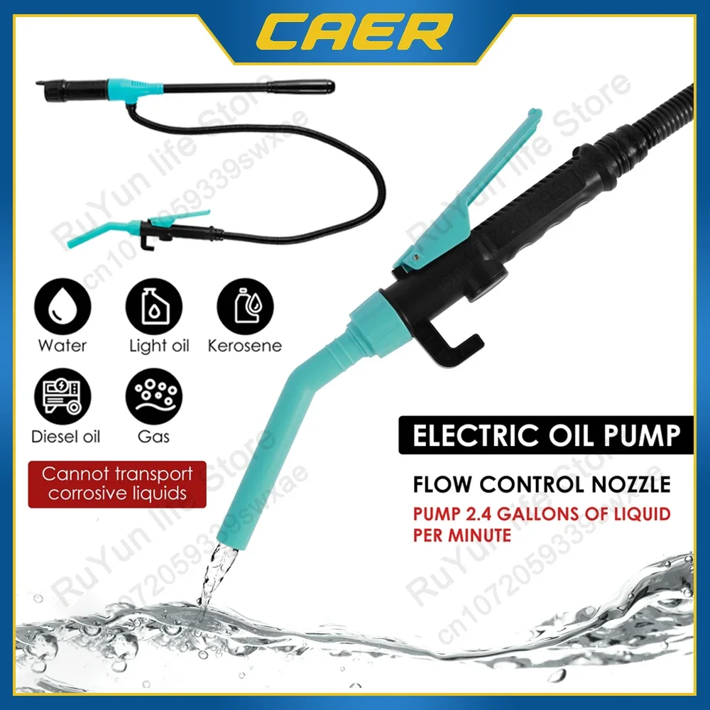 Electric Oil Pump Siphon Liquid Transfer Pump Handheld Pump Battery Operated Water Gas Tools Portable Car Siphon Petrol Fuel