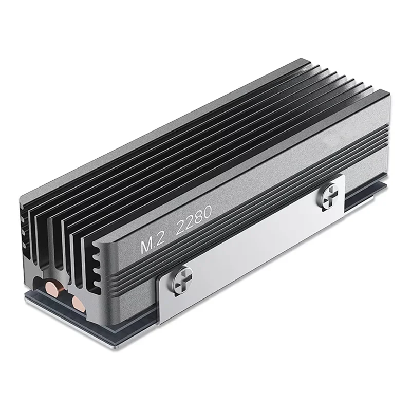 Dissipateur thermique M.2 SSD 2280 dissipateur thermique pour M.2 Nvme 2280 SSD 2 caloducs M.2 SSD radiateur gris-A32R