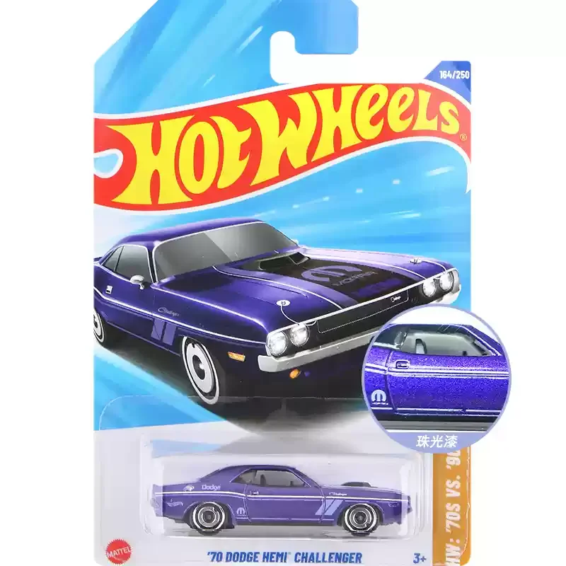 

2025H Original Hot Wheels Car 70 Dodge Hemi Challenger Toys for Boys 1/64 Diecast Metal Voitures Model Collector Birthday Gift