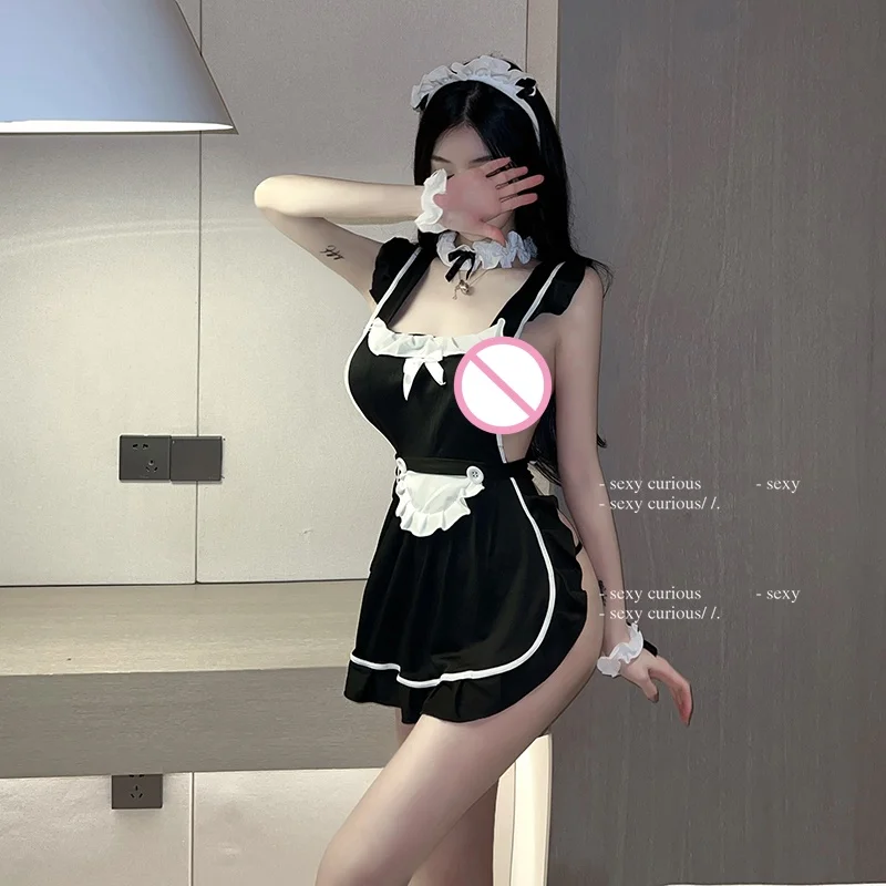 

Сексуальное женское белье, горячее экзотическое порно, женский костюм Лолиты, нижнее белье с вырезами, французский фартук, платье горничной, униформа, эротические костюмы