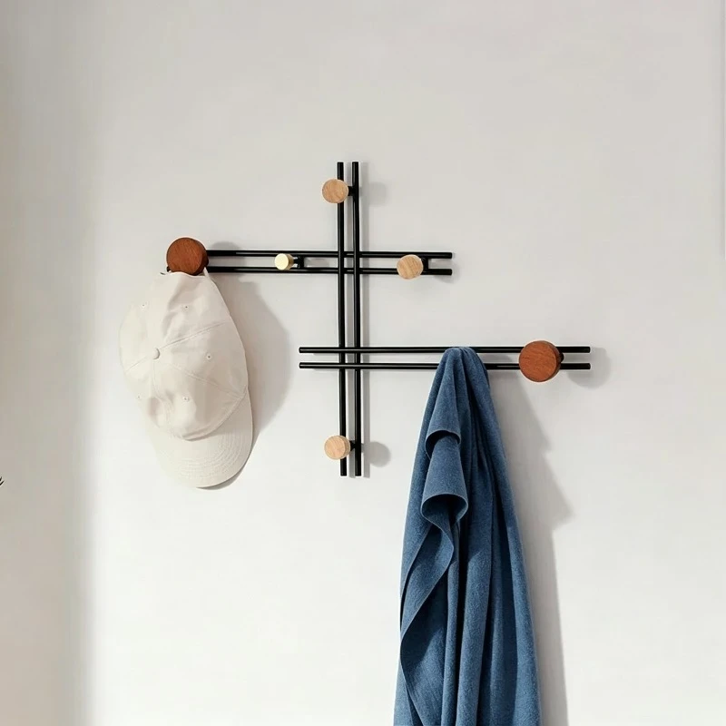 Light Luxury Wrought Iron Hook Wall Hanging Living Room Bedroom Dining Room Wall Rack