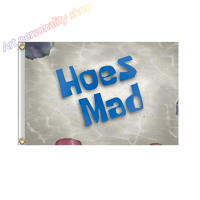 Hoes Mad Flag Banner 3x5Ft College Dorm Room Man Cave Frat Wall Outdoor Flag