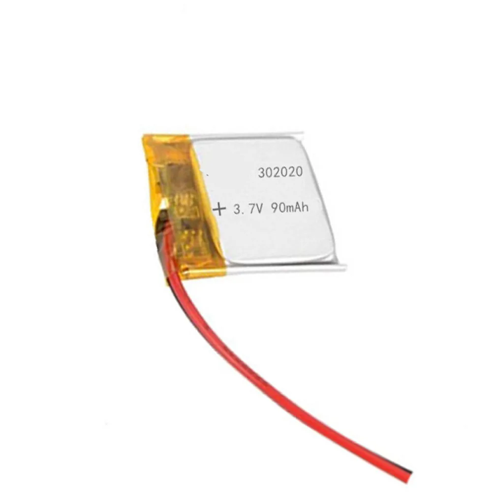 

Rechargeable 3.7V 90Mah 302020 Lithium Polymer Ion Battery For TABLET GPS SMART WATCH DVD MP125 MP3 CHARGING TREASURE POWER