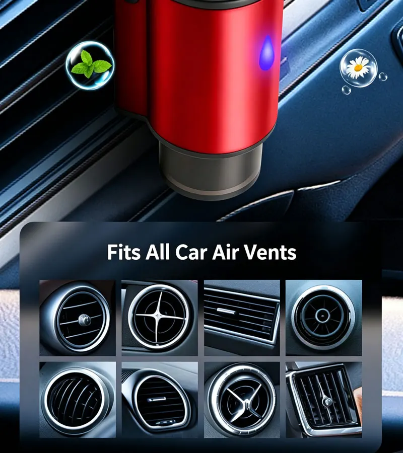 Smart Car Aroma Diffuser Electric Vent Air Freshener Automatic Aromatherapy Deodorizer for Auto Interior