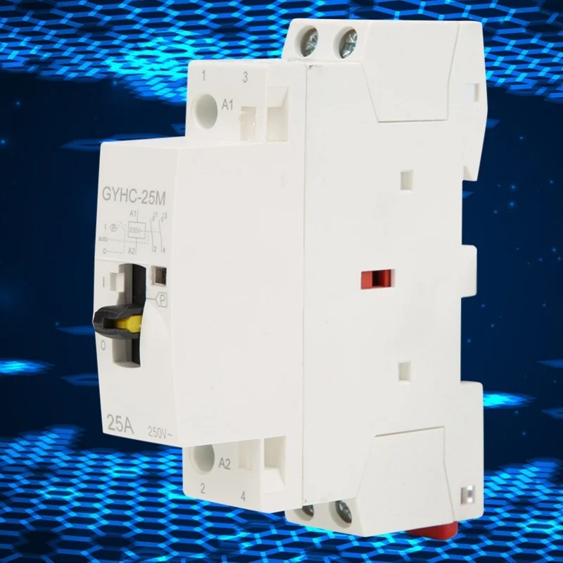 

ZK202P 25A 220V 50Hz Бытовой контактор переменного тока на DIN-рейку с ручным переключателем управления