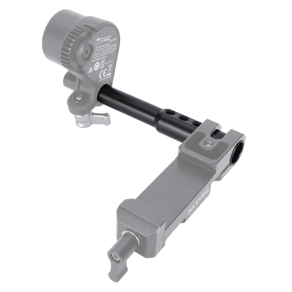 Niceyrig 15MM to 12MM Rod (4.72 Inch) with 1/4''-20 Thread Holes for Follow Focus and DJI RS Focus Motor 