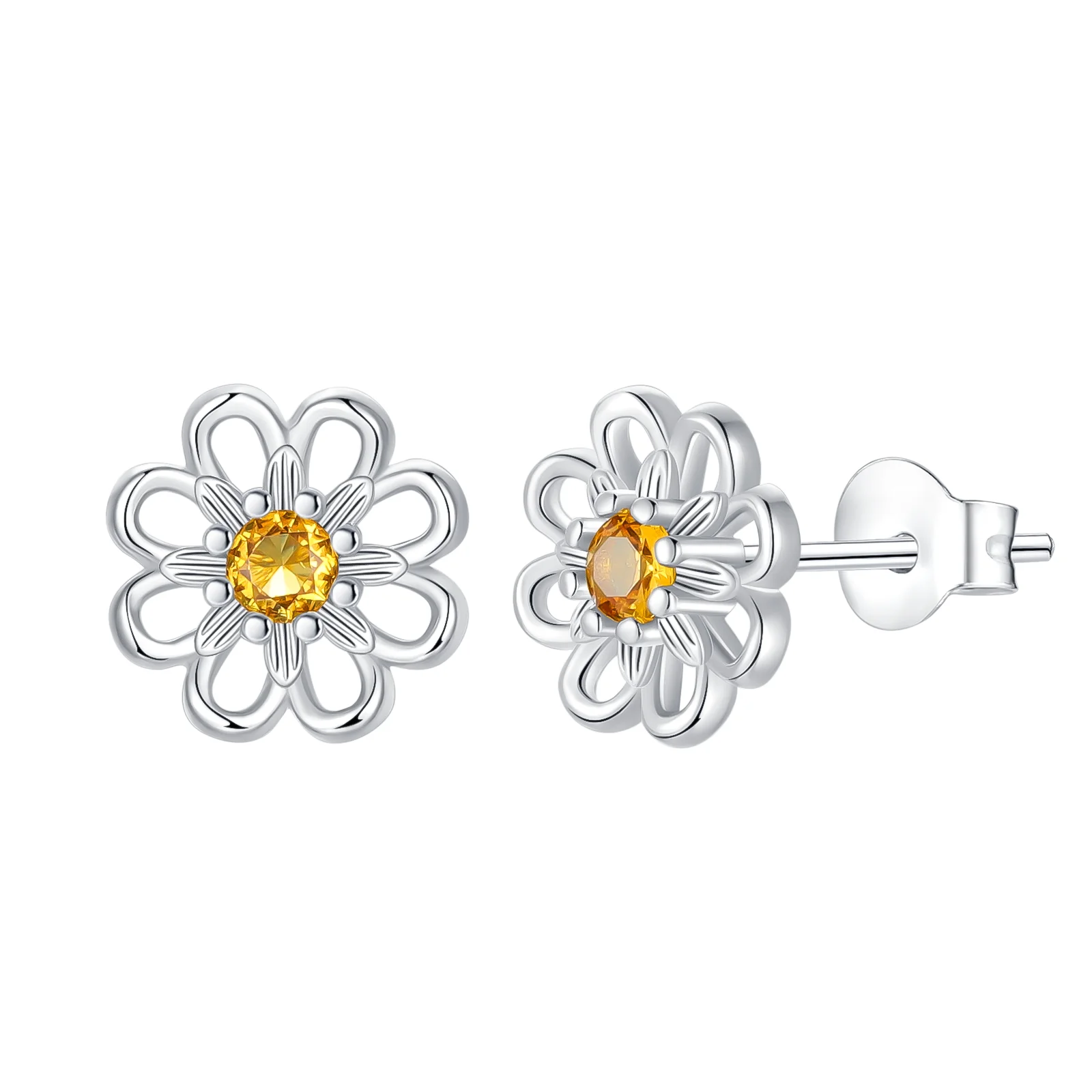 Original 925 Sterling Silver Charms Sunflower Daisy Earrings Rings  Beads Pendant Bracelets Necklaces Womens DIY Jewelry Gift - view 5