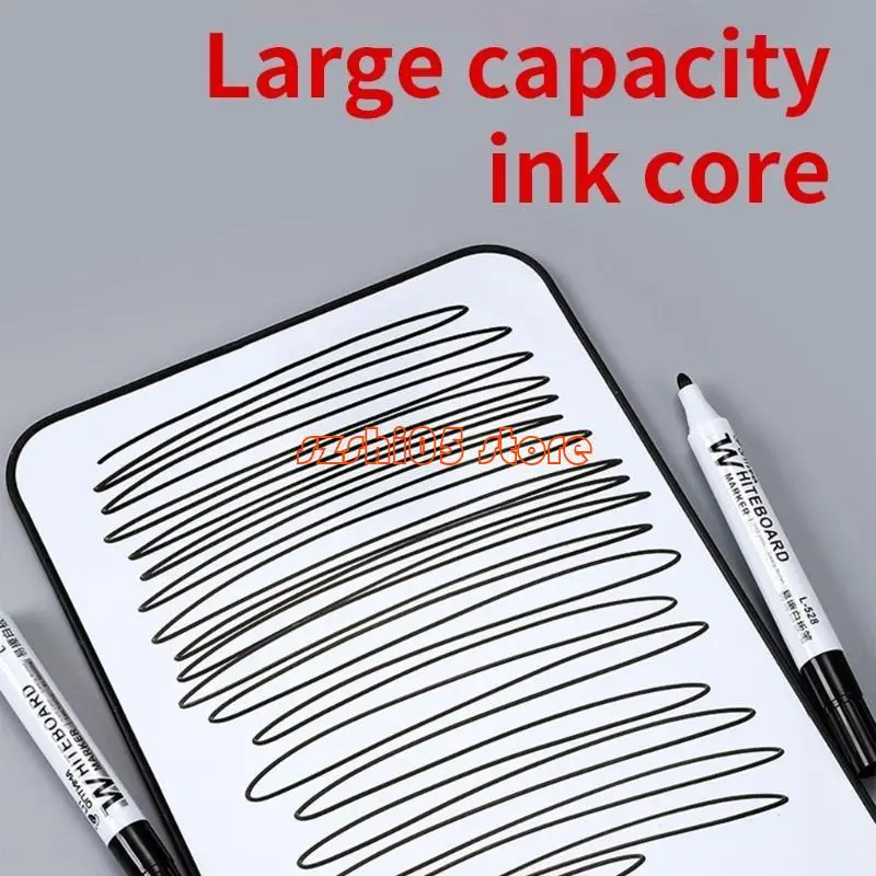 

781E 10Pcs Erasable Whiteboard Marker 2.0mm Line Width Water Based Inks Quick Dry Whiteboard Marker for Calendar Refrigerator