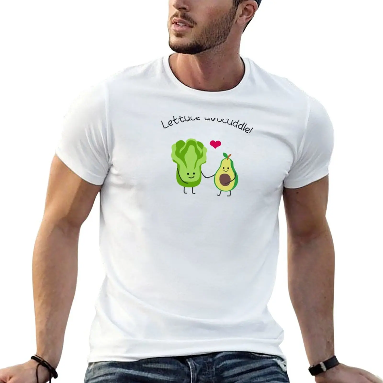 Avocado Lover - Lettuce Avocuddle T-Shirt Classic Graphic Short Sleeve Top