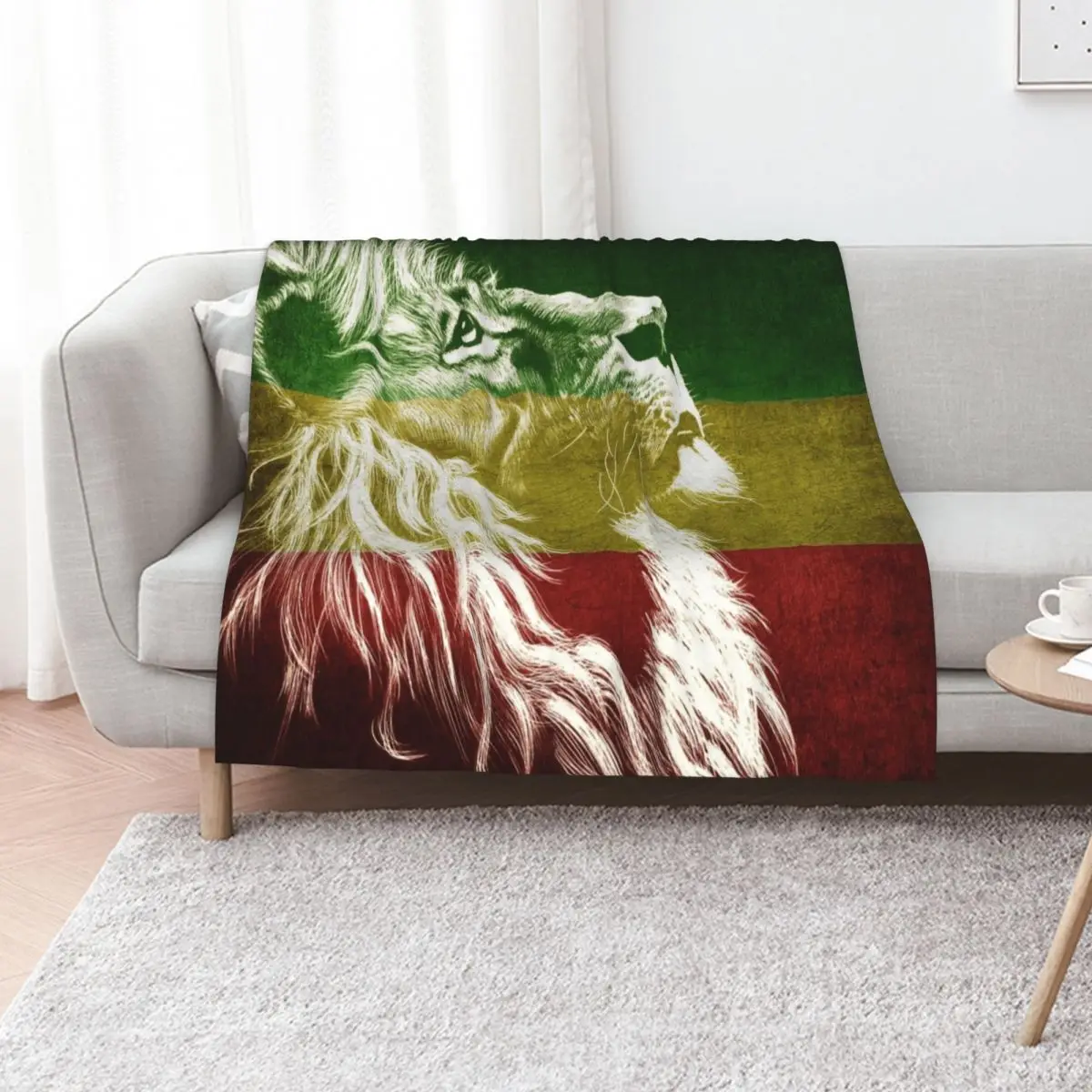 King Of Judah / Rastafarian Rasta Lion Throw Blanket Extra Large Throw Softest wednesday warm winter Baby Shaggy Blankets