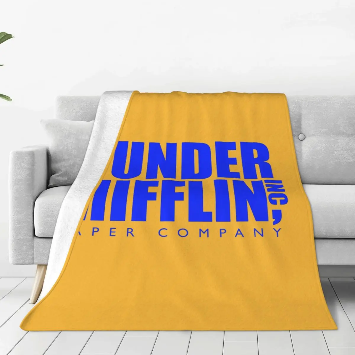 Dunder Mifflin Logo Blanket Soft Warm Flannel Throw Blanket Cover for Bed Living room Picnic Travel Home Sofa