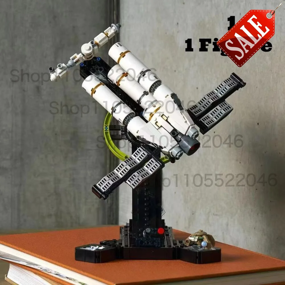 2026 New Project Interstellar Spaceship Building Blocks Set 830PCS Sci-Fi Space Vehicle Brick Desktop Decor Gift for Adult Fan view 2