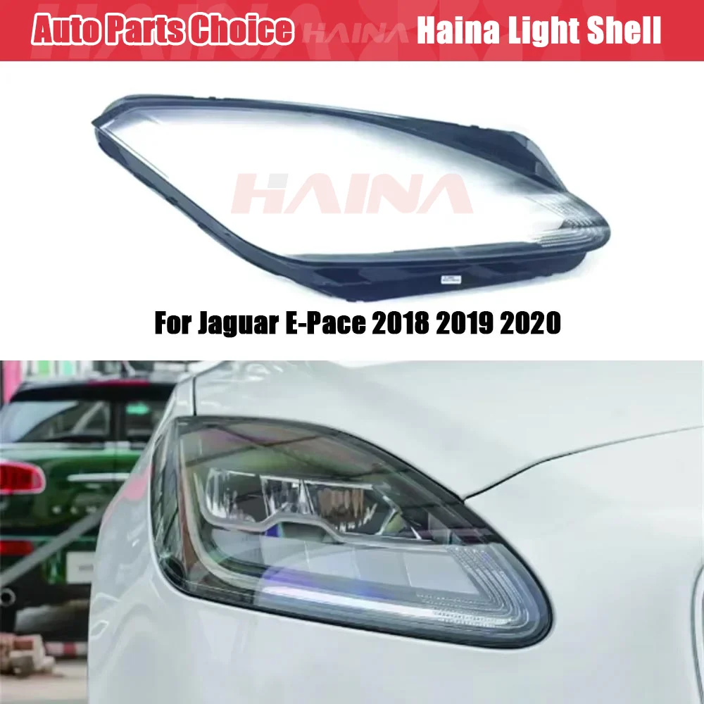 

For Jaguar E-Pace 2018 2019 2020 Car Headlight Cover Lampshade Waterproof Bright Shell Cover HeadLamp Clear Lens Cover